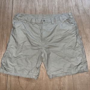 Carhartt Shorts Mens 48 Beige‎ Cargo Outdoor Pockets Relaxed Fit